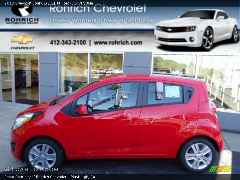 Salsa (Red) / Silver/Blue 2013 Chevrolet Spark LT