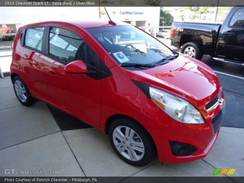 Salsa (Red) / Silver/Blue 2013 Chevrolet Spark LT