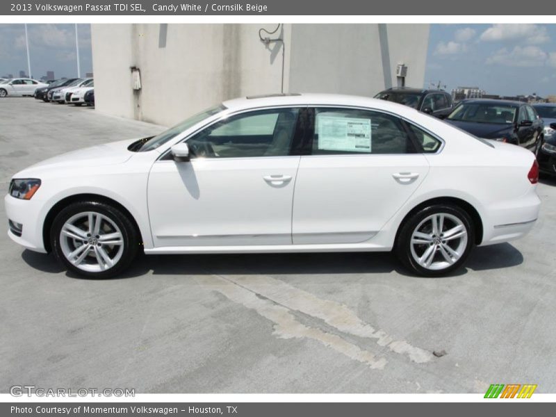 Candy White / Cornsilk Beige 2013 Volkswagen Passat TDI SEL