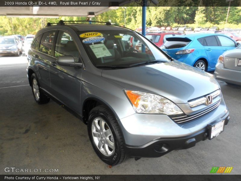 Royal Blue Pearl / Gray 2009 Honda CR-V EX-L 4WD