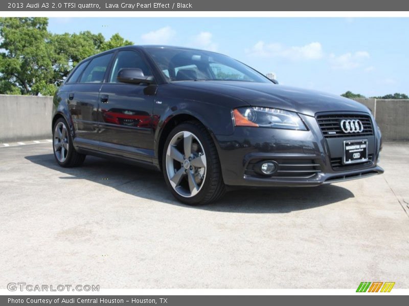 Lava Gray Pearl Effect / Black 2013 Audi A3 2.0 TFSI quattro