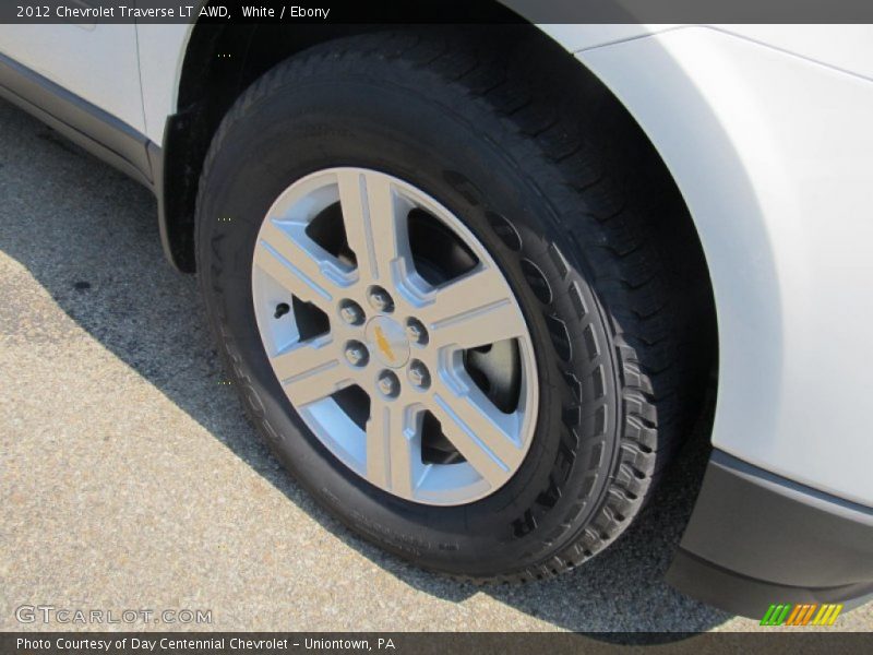 White / Ebony 2012 Chevrolet Traverse LT AWD