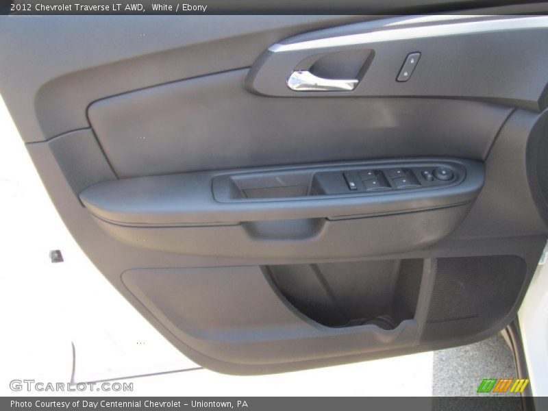 White / Ebony 2012 Chevrolet Traverse LT AWD