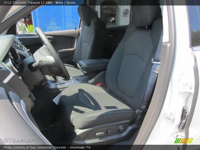 White / Ebony 2012 Chevrolet Traverse LT AWD