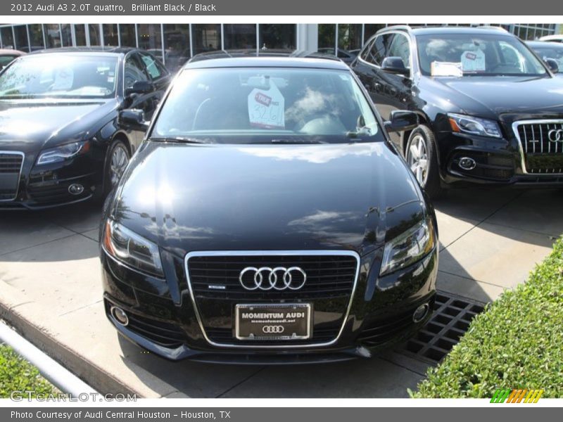 Brilliant Black / Black 2012 Audi A3 2.0T quattro