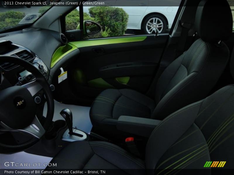 Jalapeno (Green) / Green/Green 2013 Chevrolet Spark LS