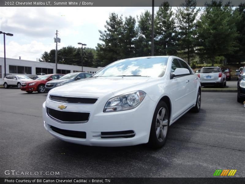 Summit White / Ebony 2012 Chevrolet Malibu LT