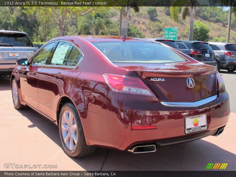 Basque Red Pearl / Umber 2012 Acura TL 3.5 Technology