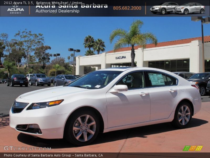Bellanova White Pearl / Umber 2012 Acura TL 3.5