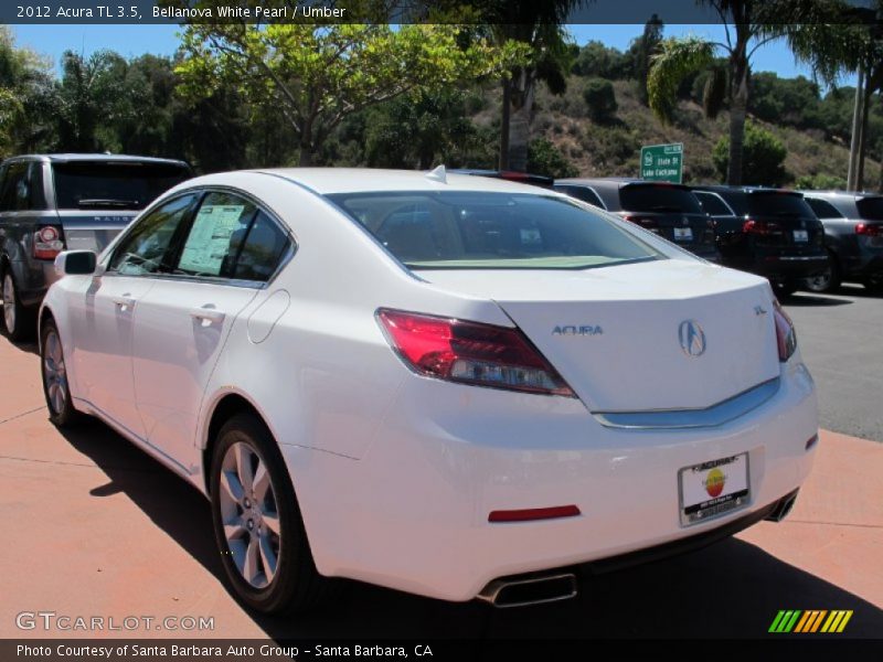 Bellanova White Pearl / Umber 2012 Acura TL 3.5