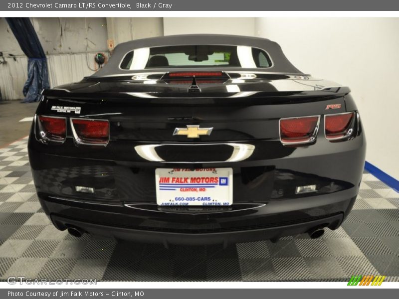 Black / Gray 2012 Chevrolet Camaro LT/RS Convertible