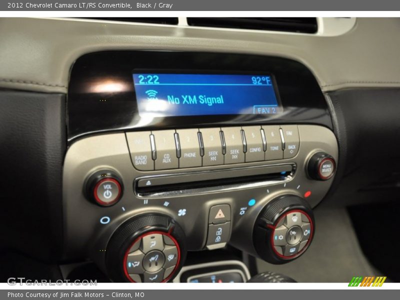Black / Gray 2012 Chevrolet Camaro LT/RS Convertible