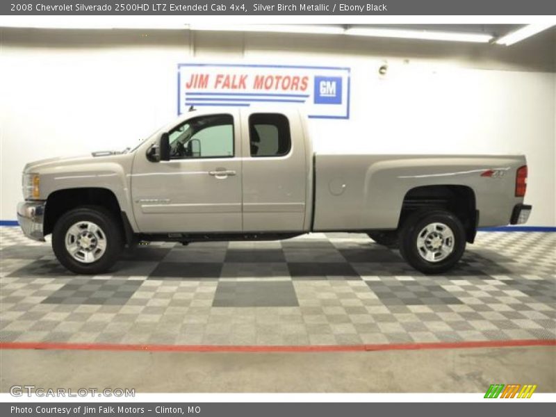 Silver Birch Metallic / Ebony Black 2008 Chevrolet Silverado 2500HD LTZ Extended Cab 4x4
