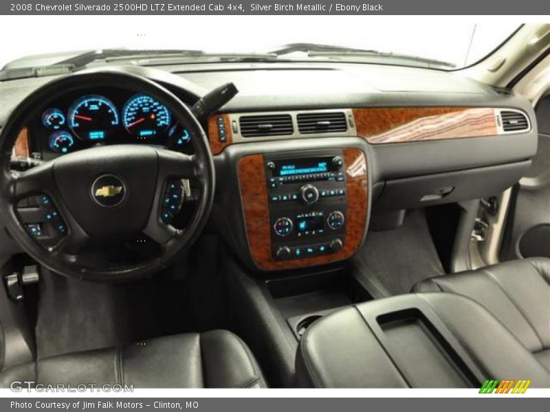 Silver Birch Metallic / Ebony Black 2008 Chevrolet Silverado 2500HD LTZ Extended Cab 4x4