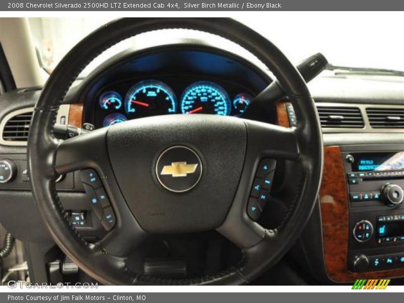 Silver Birch Metallic / Ebony Black 2008 Chevrolet Silverado 2500HD LTZ Extended Cab 4x4