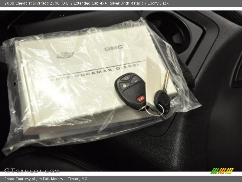Silver Birch Metallic / Ebony Black 2008 Chevrolet Silverado 2500HD LTZ Extended Cab 4x4