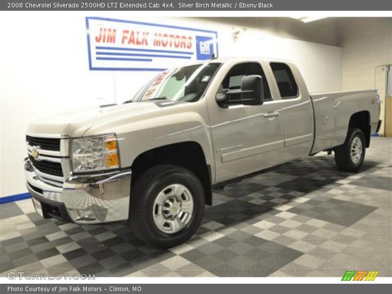 Silver Birch Metallic / Ebony Black 2008 Chevrolet Silverado 2500HD LTZ Extended Cab 4x4