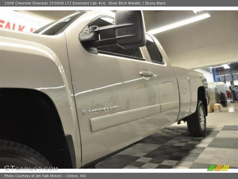 Silver Birch Metallic / Ebony Black 2008 Chevrolet Silverado 2500HD LTZ Extended Cab 4x4