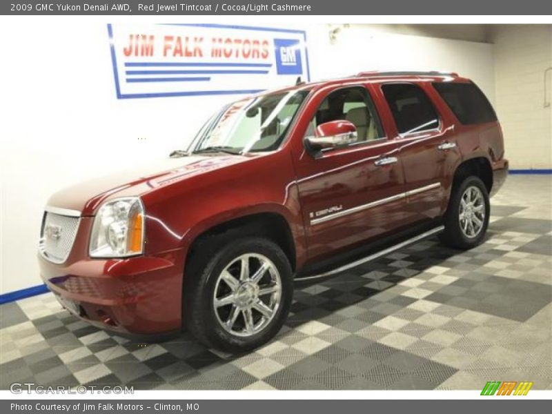 Red Jewel Tintcoat / Cocoa/Light Cashmere 2009 GMC Yukon Denali AWD