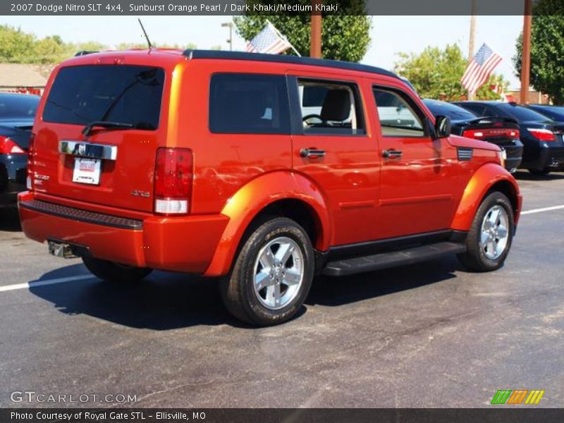 Sunburst Orange Pearl / Dark Khaki/Medium Khaki 2007 Dodge Nitro SLT 4x4