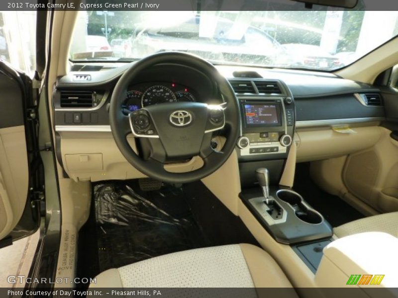 Cypress Green Pearl / Ivory 2012 Toyota Camry LE