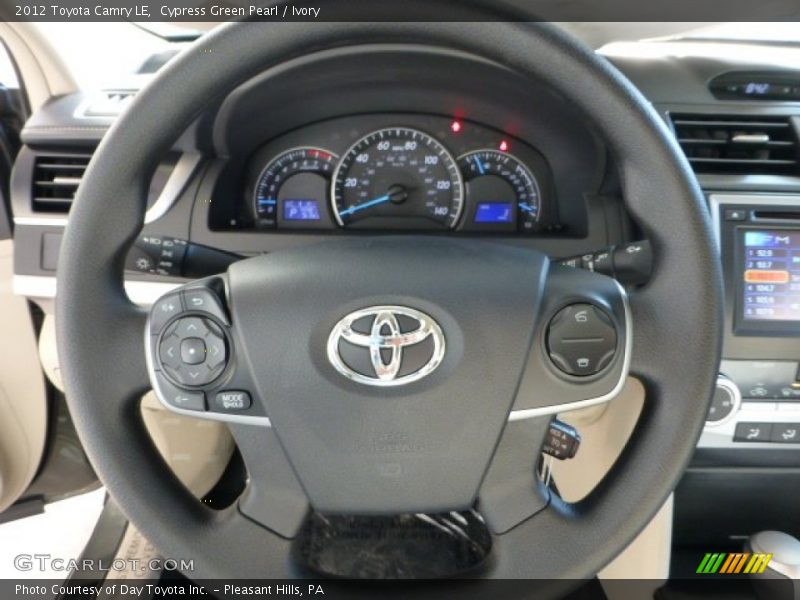 Cypress Green Pearl / Ivory 2012 Toyota Camry LE