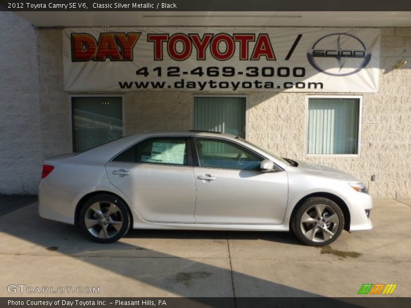 Classic Silver Metallic / Black 2012 Toyota Camry SE V6