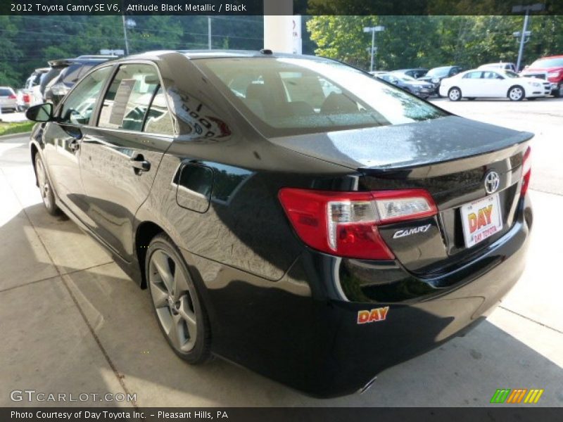 Attitude Black Metallic / Black 2012 Toyota Camry SE V6
