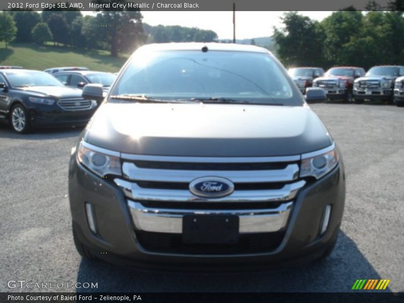Mineral Grey Metallic / Charcoal Black 2012 Ford Edge SEL AWD