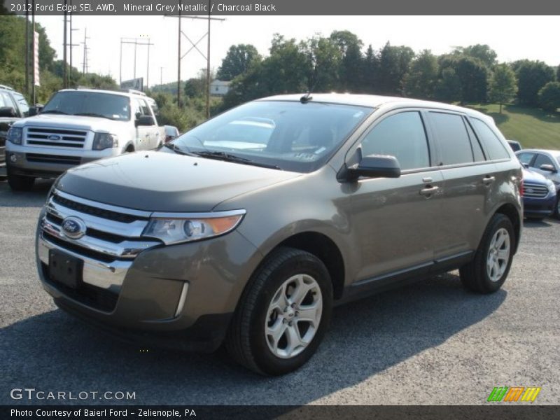 Mineral Grey Metallic / Charcoal Black 2012 Ford Edge SEL AWD