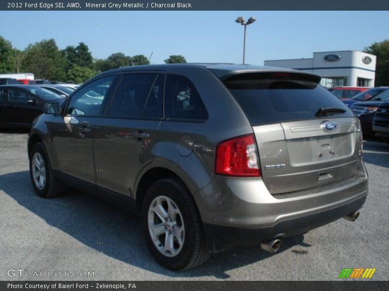 Mineral Grey Metallic / Charcoal Black 2012 Ford Edge SEL AWD