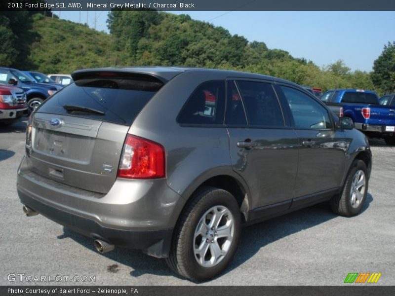 Mineral Grey Metallic / Charcoal Black 2012 Ford Edge SEL AWD