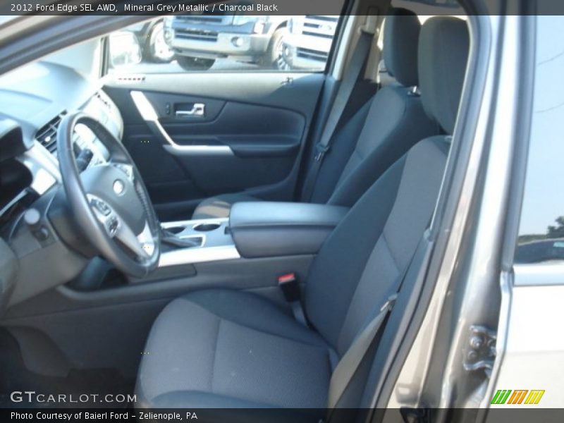 Mineral Grey Metallic / Charcoal Black 2012 Ford Edge SEL AWD