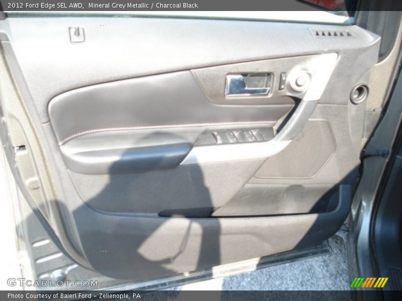 Mineral Grey Metallic / Charcoal Black 2012 Ford Edge SEL AWD