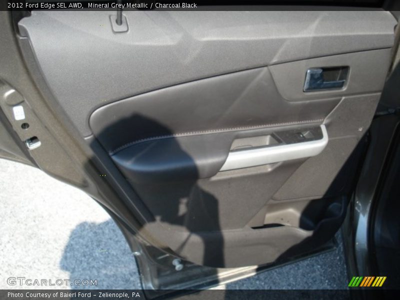 Mineral Grey Metallic / Charcoal Black 2012 Ford Edge SEL AWD