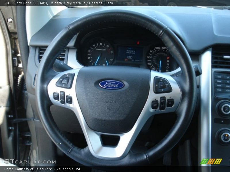 Mineral Grey Metallic / Charcoal Black 2012 Ford Edge SEL AWD