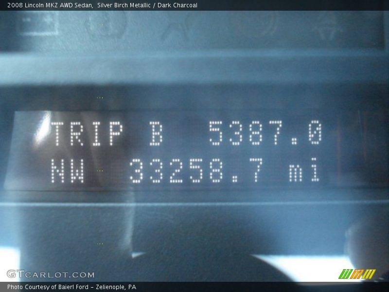 Silver Birch Metallic / Dark Charcoal 2008 Lincoln MKZ AWD Sedan