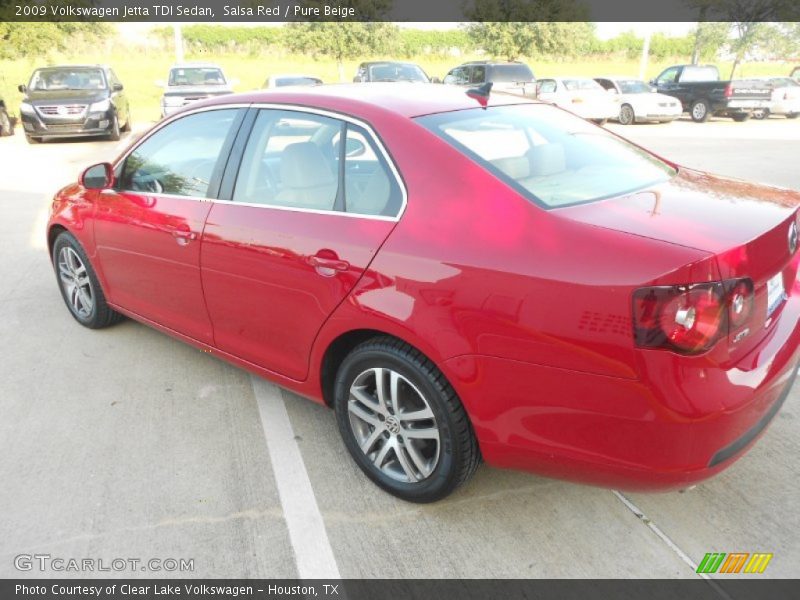 Salsa Red / Pure Beige 2009 Volkswagen Jetta TDI Sedan