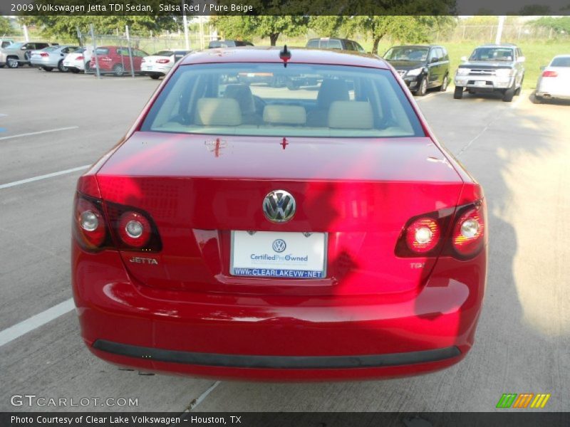 Salsa Red / Pure Beige 2009 Volkswagen Jetta TDI Sedan