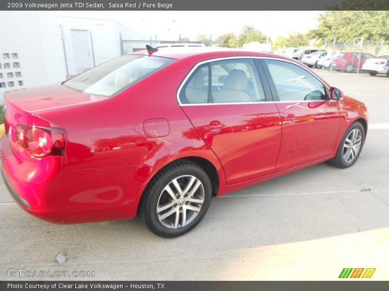 Salsa Red / Pure Beige 2009 Volkswagen Jetta TDI Sedan