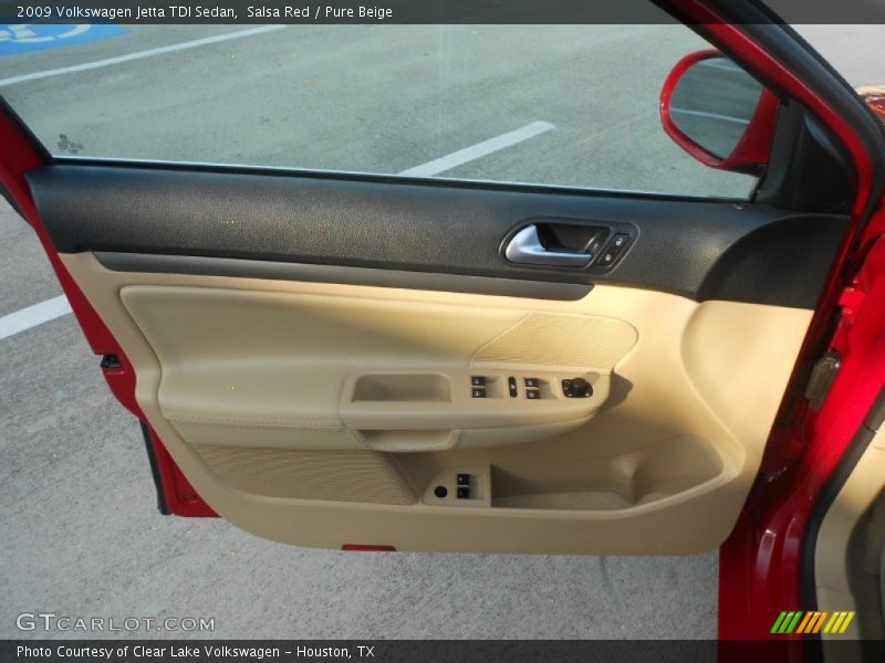 Salsa Red / Pure Beige 2009 Volkswagen Jetta TDI Sedan