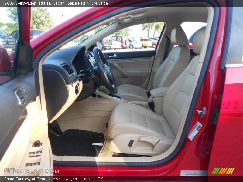 Salsa Red / Pure Beige 2009 Volkswagen Jetta TDI Sedan