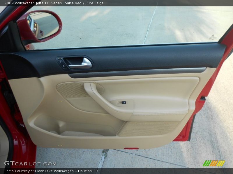 Salsa Red / Pure Beige 2009 Volkswagen Jetta TDI Sedan