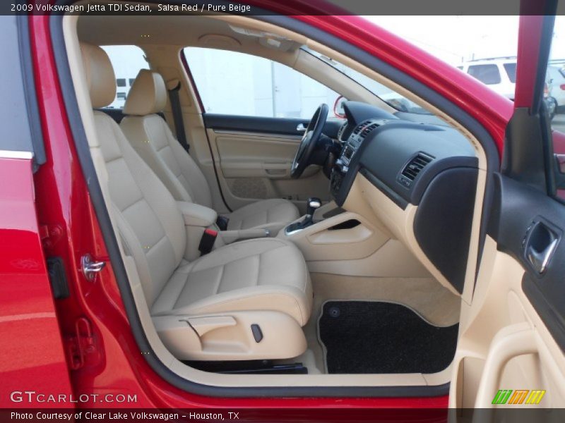 Salsa Red / Pure Beige 2009 Volkswagen Jetta TDI Sedan