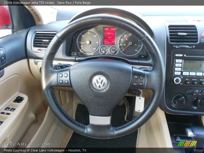 Salsa Red / Pure Beige 2009 Volkswagen Jetta TDI Sedan