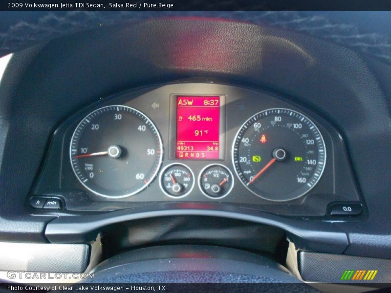 Salsa Red / Pure Beige 2009 Volkswagen Jetta TDI Sedan