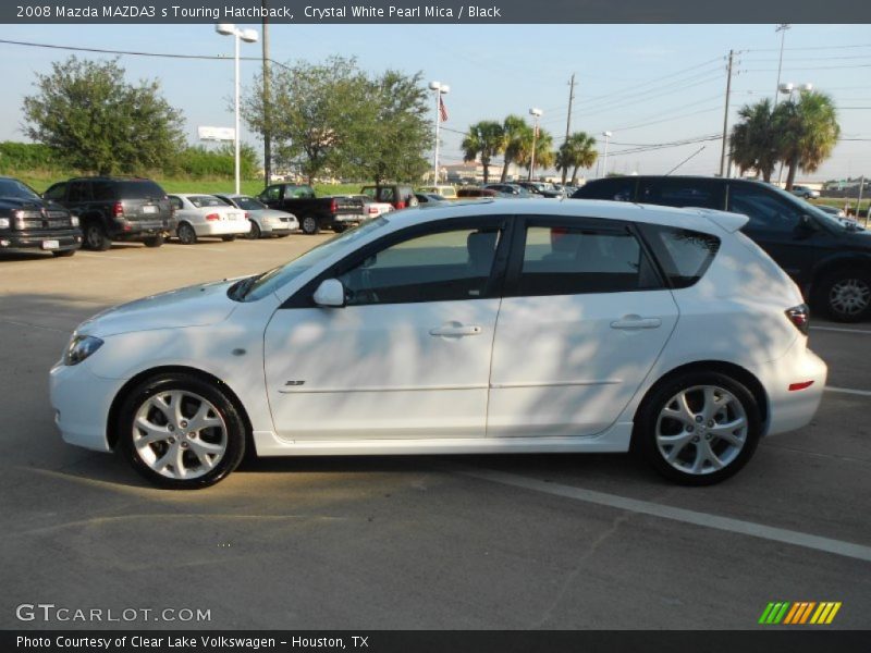 Crystal White Pearl Mica / Black 2008 Mazda MAZDA3 s Touring Hatchback