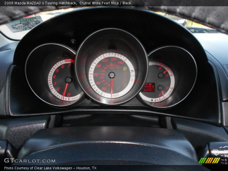 Crystal White Pearl Mica / Black 2008 Mazda MAZDA3 s Touring Hatchback