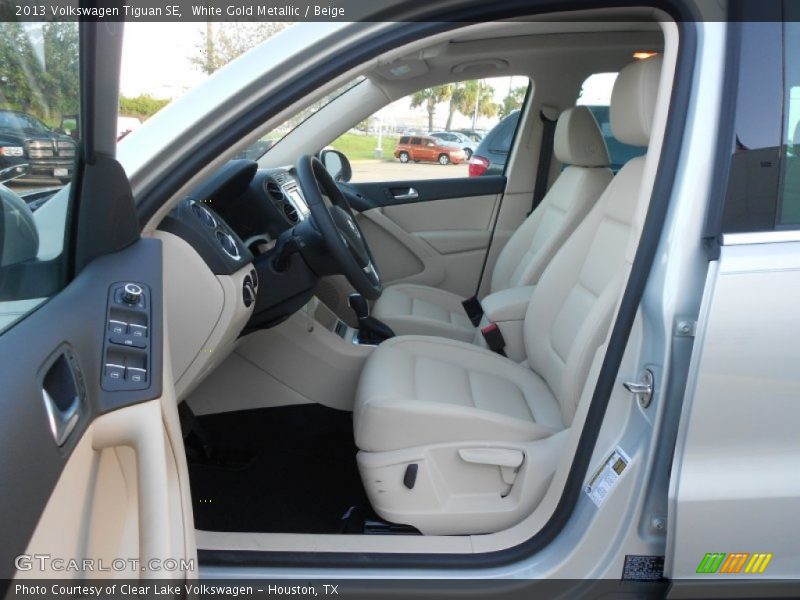 White Gold Metallic / Beige 2013 Volkswagen Tiguan SE