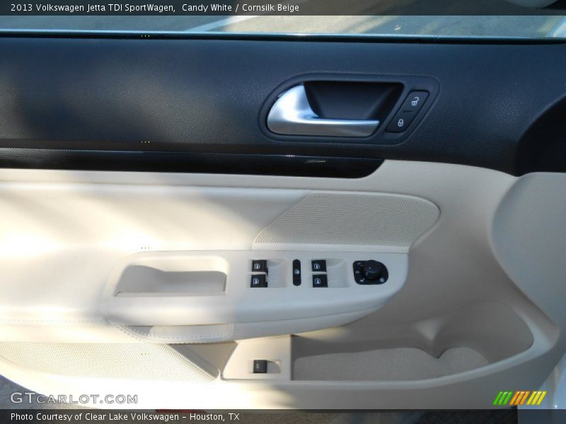 Candy White / Cornsilk Beige 2013 Volkswagen Jetta TDI SportWagen